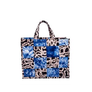 Adire patch Bag - Dugo, Afrocentric, Handmade, Ankara, Adire, Aso-oke