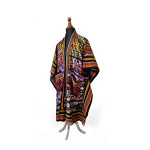 Ajoke Kimono - Dugo, Afrocentric, Handmade, Ankara, Adire, Aso-oke