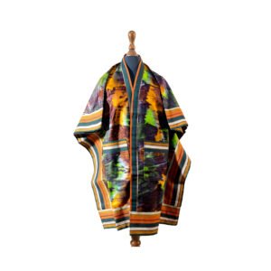 Ajoke Kimono - Dugo, Afrocentric, Handmade, Ankara, Adire, Aso-oke
