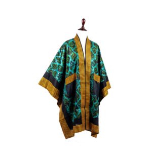 Ajoke Kimono - Dugo, Afrocentric, Handmade, Ankara, Adire, Aso-oke