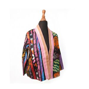 Applique Jacket - Dugo, Afrocentric, Handmade, Ankara, Adire, Aso-oke