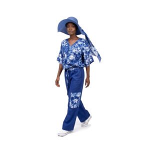 Aso-Oke Jumbo Pants - Dugo, Afrocentric, Handmade, Ankara, Adire, Aso-oke