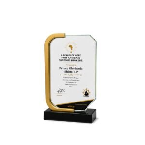 Crystal Award — custom engraved crystal award for corporate recognition and awards in Nigeria