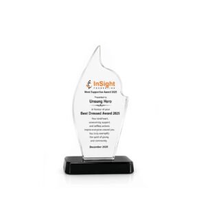 Crystal Award — custom engraved crystal award for corporate recognition and awards in Nigeria