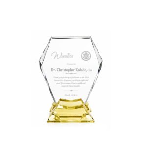 Crystal Award — custom engraved crystal award for corporate recognition and awards in Nigeria