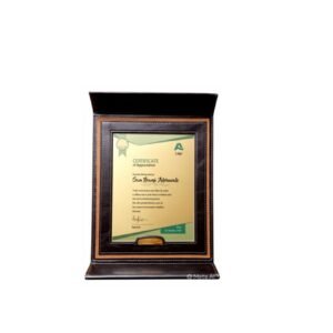 Leather Certificate Award — custom engraved leather certificate award for corporate recognition and awards in Nigeria