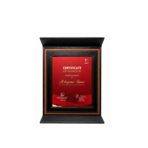 Leather Certificate Award — custom engraved leather certificate award for corporate recognition and awards in Nigeria