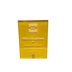 Wooden and Acrylic Plaque — custom engraved wooden and acrylic plaque for corporate recognition and awards in Nigeria