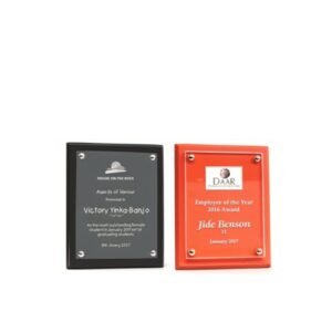 Wooden and Acrylic Plaque — custom engraved wooden and acrylic plaque for corporate recognition and awards in Nigeria