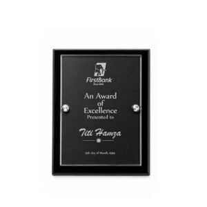 Wooden and Acrylic Plaque — custom engraved wooden and acrylic plaque for corporate recognition and awards in Nigeria